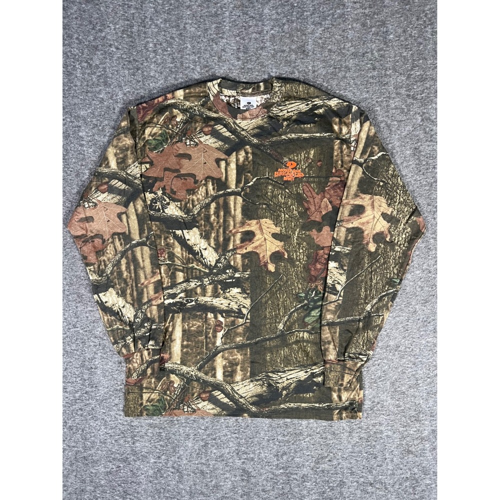 Mossy Oak Breakup Infinity Camo Long Sleeve Shirt Mens Medium Hunting Tree Print